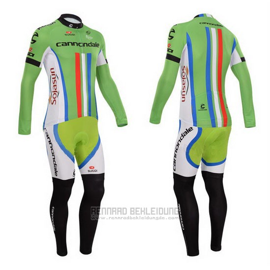 2014 Fahrradbekleidung Cannondale Champion Nuova Zelanda Trikot Langarm und Tragerhose - zum Schließen ins Bild klicken